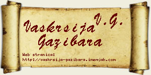 Vaskrsija Gazibara vizit kartica